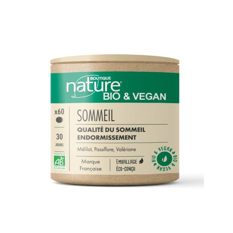 Sommeil Bio & Vegan 60 comprimés Boutique Nature