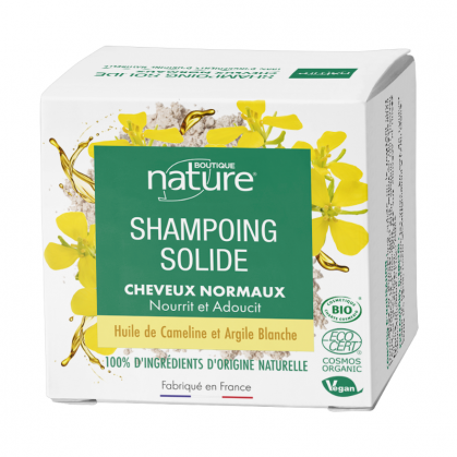 Shampoing solide cheveux nomaux bio 80ml Boutique Nature