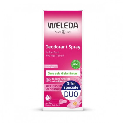 Lot 2 x Déodorant spray à la Rose bio - Weleda