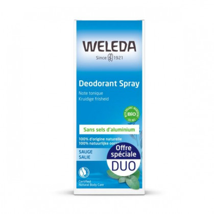 Lot 2 x Déodorant spray bio à la sauge - Weleda