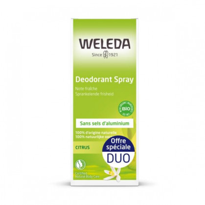 Lot 2 x Déodorant spray bio au citrus - Weleda