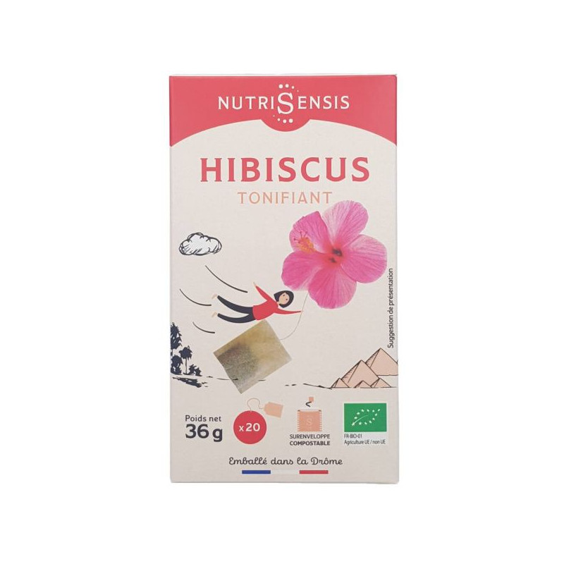 Infusion Fleurs d'Hibiscus BIO 20 sachets Nutrisensis